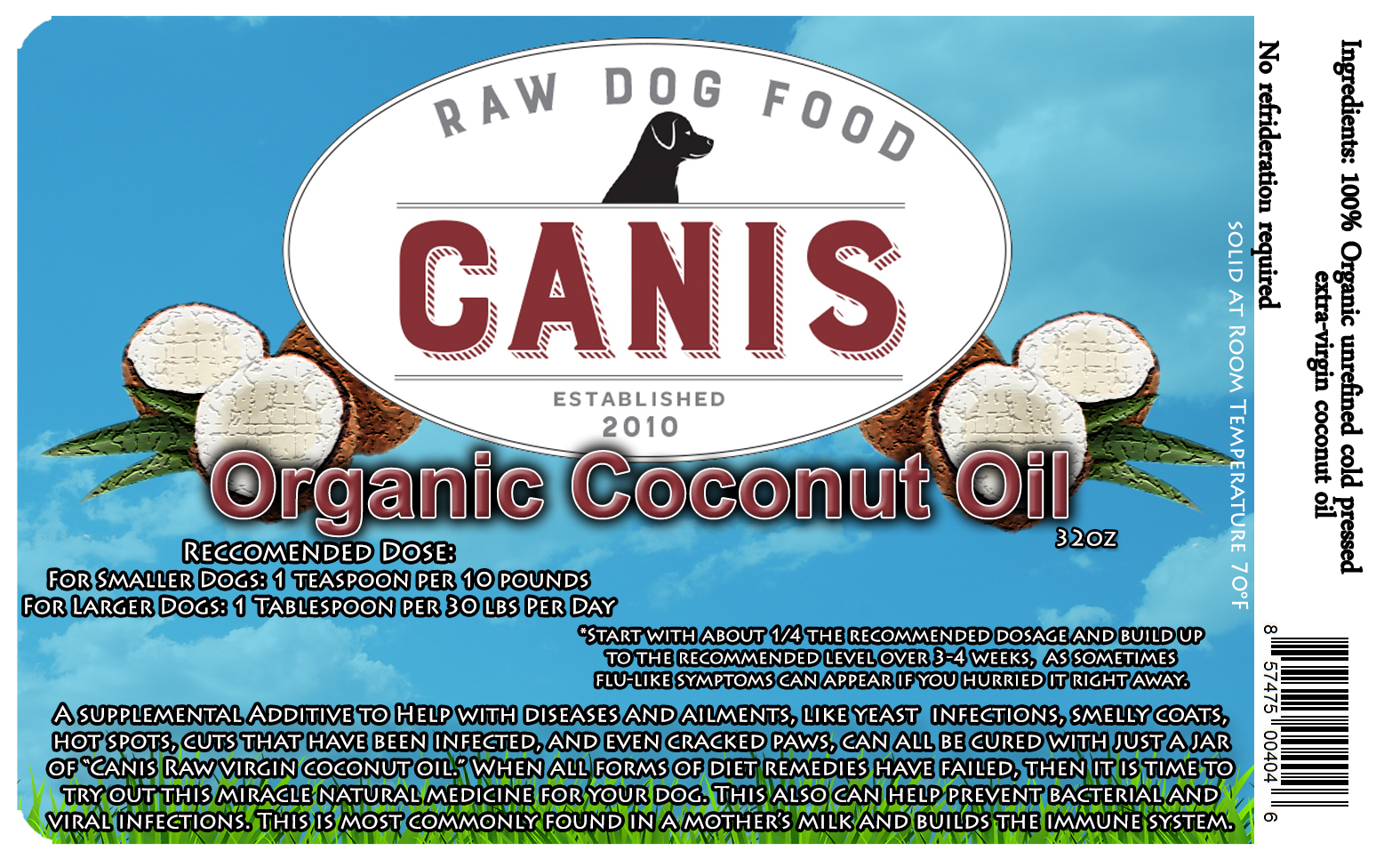 Canis Raw Coconut Oil